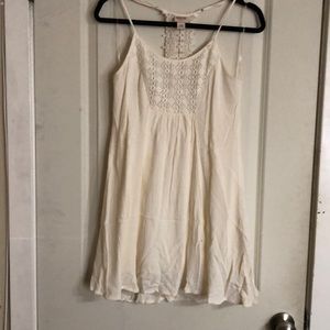 Lace Racer Back Cream Dress